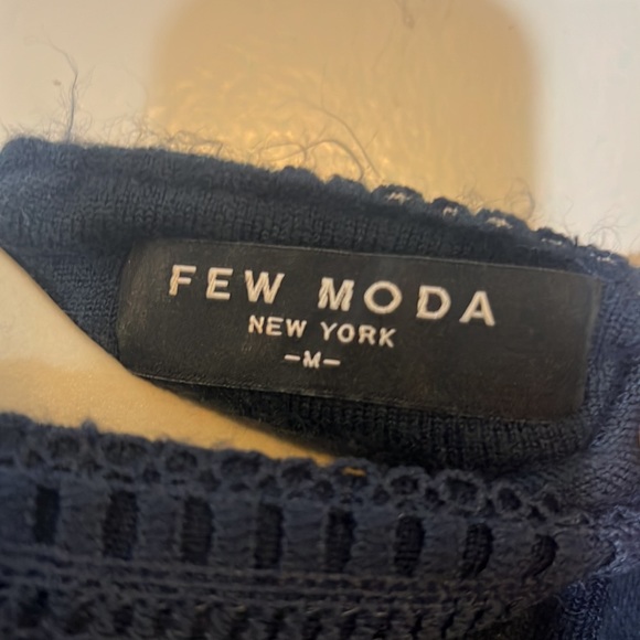 Few moda navy lace mock neck sweater - Picture 7 of 7